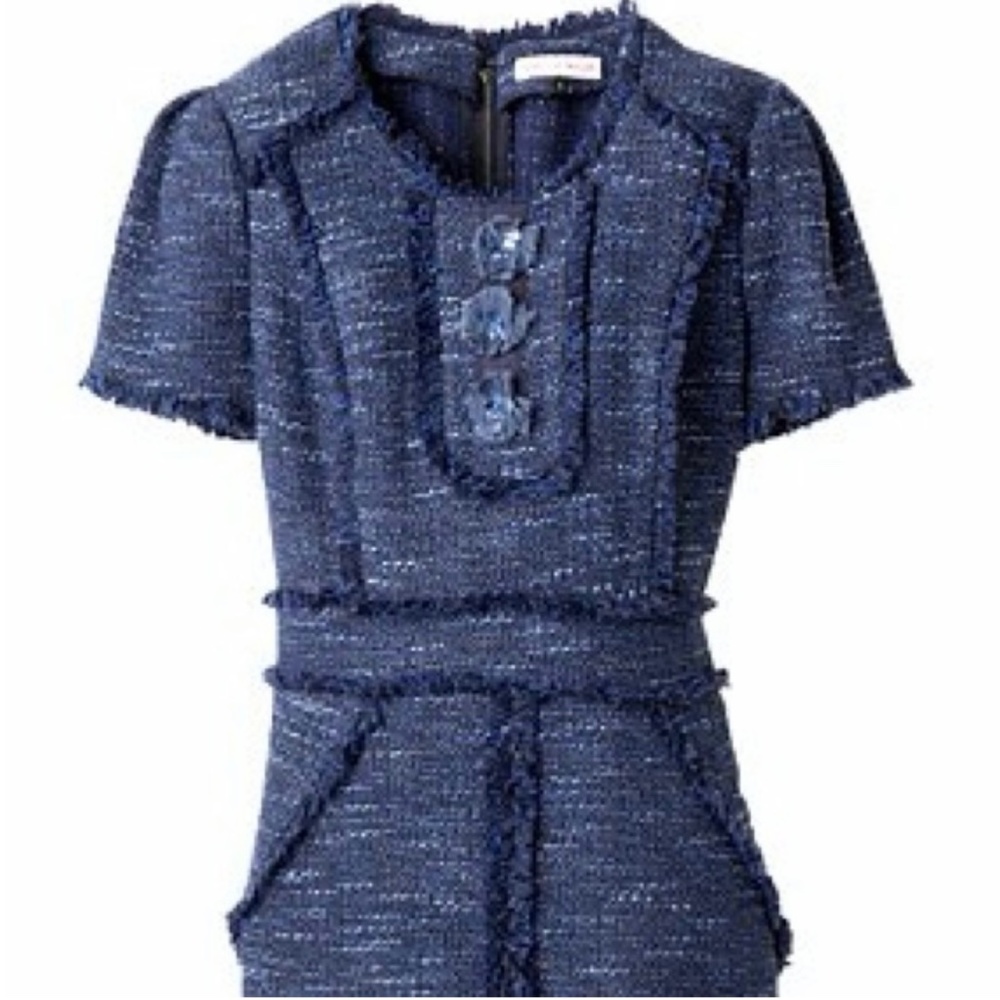 Rebecca Taylor Blue Tweed Dress